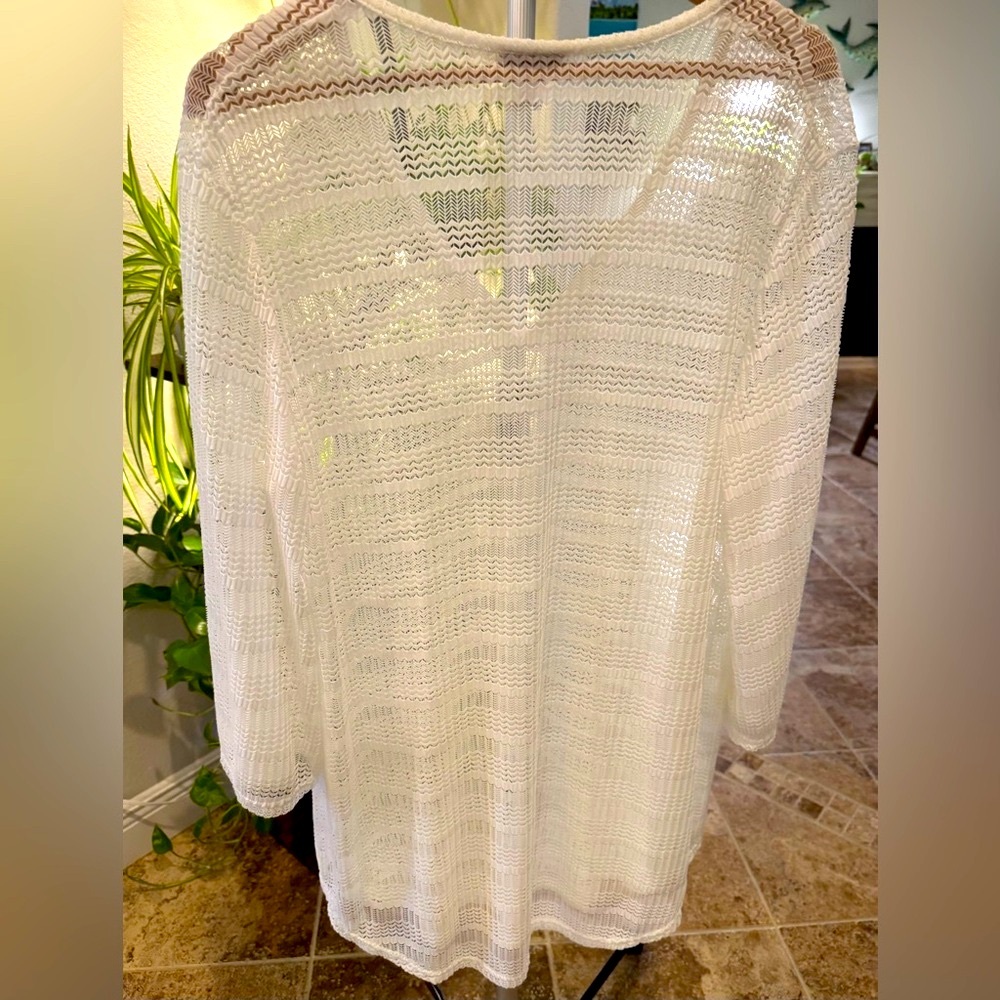 Taylor White Knit Swim Cover-Up - Picture 8 of 8